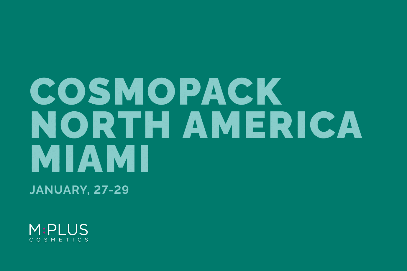 Cosmopack North America Miami 2026 Event Banner